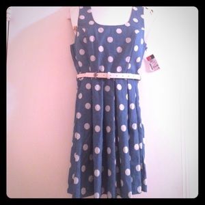 Polka Dot Dress with Belt